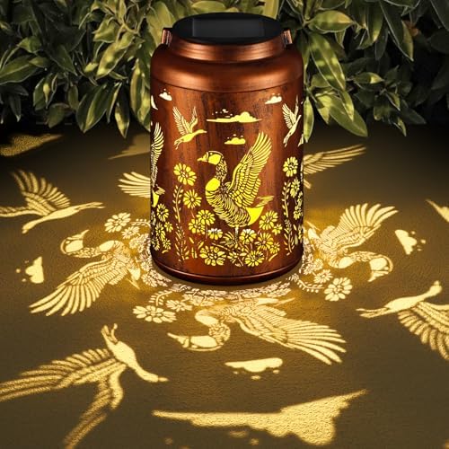 Solar Lanterns Outdoor Waterproof Garden Decor Birthday Gifts for Women by Tepaken