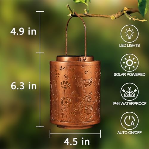Solar Lanterns Hanging Waterproof Birds Garden Decor Solar Lights - Image 5