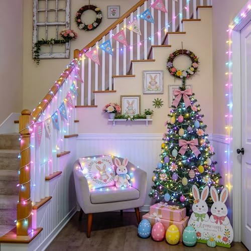 JMEXSUSS 168ft 600 LED Easter Lights Outdoor Indoor Clear Wire - Image 2