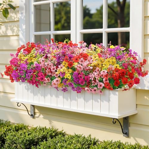 SHareconn 48 Bundles Artificial Flowers for Outdoors UV Resistant Decor - Image 5