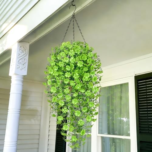 Waipfaru Artificial Hanging Plants, 4Pcs Faux Ivy Four-Leaf Clover - Image 5