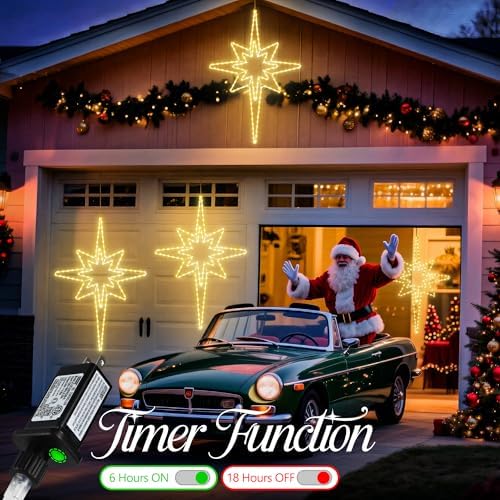 Jyoiat 45-Inch Bethlehem Star Outdoor Christmas Light with Timer - Image 2