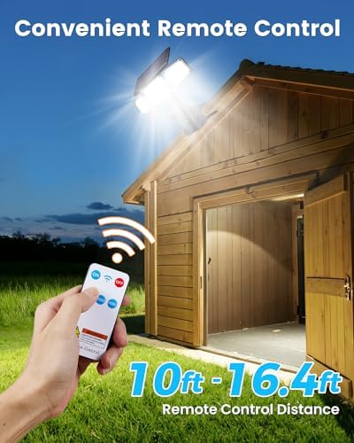 Clip on Solar Lights Outdoor, 3000LM Flood Lights with Motion Sensor,USB-C - Image 5