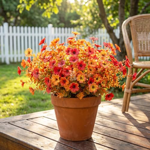 12 Bundles Artificial Fall Flowers Outdoor UV Resistant Autumn Decor - Image 6