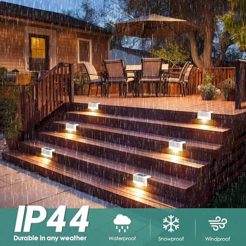 SOLPEX Solar Fence Lights Outdoor, Waterproof LED, 16 Pack Warm White - Image 4