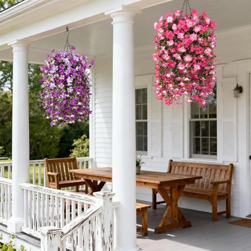 INQCMY Artificial Fake Flowers Plants for Outdoor Spring Summer Decoration - Image 6