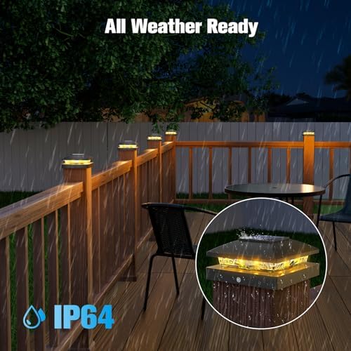 VOLISUN 24 Pack Black Solar Post Cap Lights Fit 4x4 Fence Deck Post - Image 4