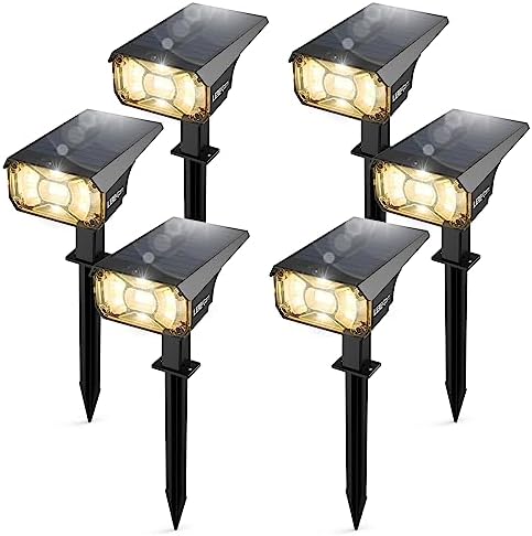 LEREKAM 3 Brightness Modes Solar Outdoor Lights with Super Bright 40LEDs, 360 Adjustable Lighting Angle, USB Charging, Longer Working Time, Waterproof, Patio, Porch, Driveway by LEREKAM