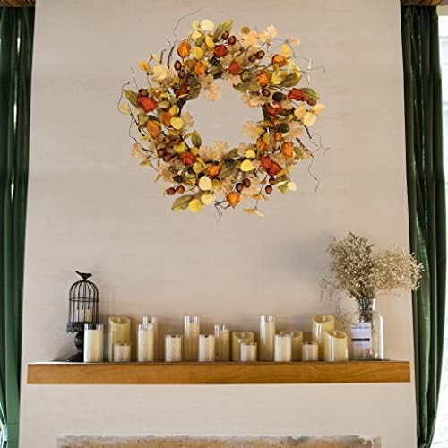 AMF0RESJ Artificial Fall Wreath for Front Door Autumn Wreath for Home Decor - Image 5