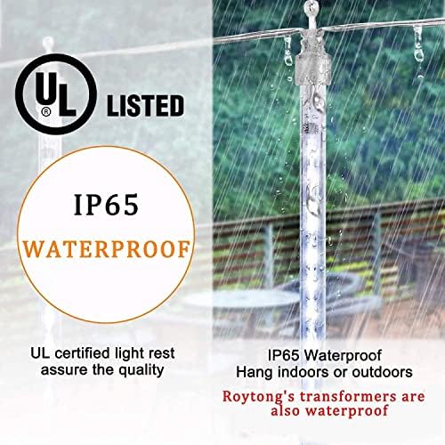 High Brightness 10 Tube 540 LED 20 Inch Meteor Shower Rain Lights Cascading Falling Rain Outdoor Lights for Christmas Roof Eaves Tree Decoration Icicle Raindrop(Can Connect 100 Sets) - Image 6