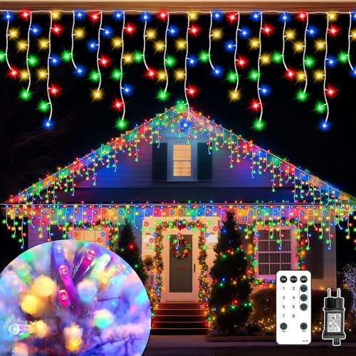 Christmas Outdoor/Indoor Decorations Ice Lights Twinkle Fairy String Light by HAPPYHOMESSTARTHERE