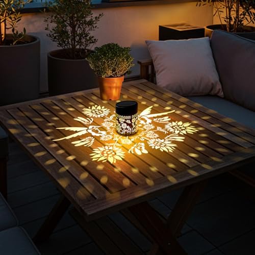 Solar Mandala Fence Lights Outdoor Decoration 4 Pack, Solar Wall Lights - Image 2