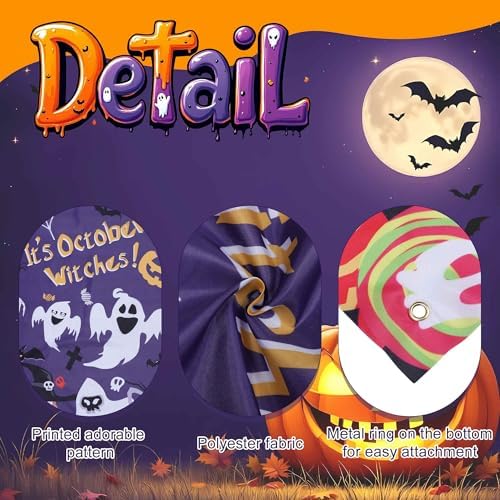 Halloween Decorations Door Cover Decor Funny Ghost Trick-or-Treat Front Porch Sign Banner - Image 5