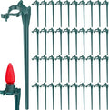 12 Inches Christmas Light Stakes Universal Yard Lawn Holiday Light Stakes C7 C9 String Lights Ground Stakes for Christmas Outdoor Lights Holders on Yards, Driveways, Pathways (200, Green) by BeapTcely