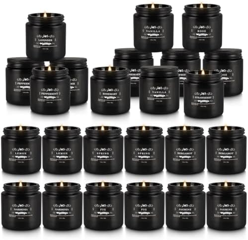 24Pcs Black Scented Candles,Men Candle Gift Set - Image 4