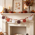 6.56 ft Fall Pumpkin Garland 3D Fabric Autumn Decor for Home by Unknown