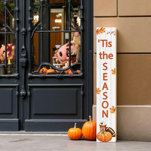 Fall Porch Decor Outdoor Autumn Thanksgiving Wooden Porch Sign 46.8 Inch - Image 4