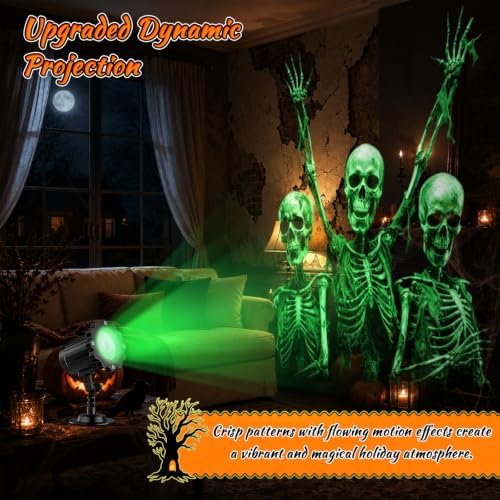 Holiday Projector Light Outdoor Festive Patterns Skull Light - Image 5