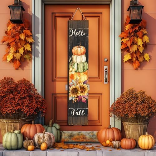 Farmhouse Fall Porch Signs 47" Wooden Outdoor Fall Porch Decor for Home - Image 4