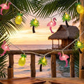 12FT Summer Beach Hawaiian String Lights with 20 LED Flamingo Pineapple Palm Tree Patio Light, Plug in Indoor Fairy Lights for Tropical Party Pool Decorations by Cbebew