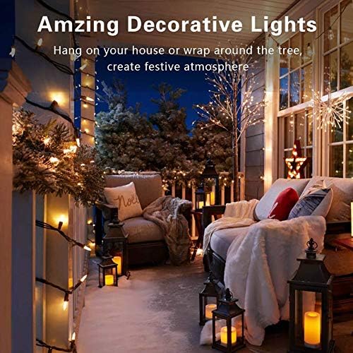 woohaha Christmas Lights,2 Pack 13ft 50 Count Incandescent Bulb Green Wire String Lights Connectable, Mini String Light for Indoor Outdoor Garden Tree Wedding Party Decoration (Warm White) - Image 2