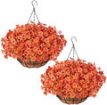 InnoGear Artificial Hanging Flowers for Outdoors Baskets Fall Decor, Orange by InnoGear