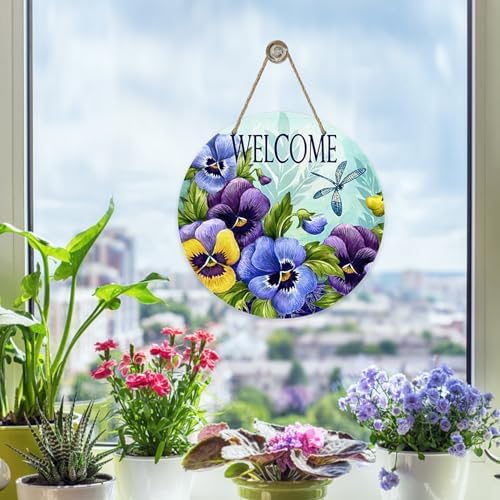 Deroro Welcome Spring Summer Floral Flower Sign for Front Door Decor - Image 4