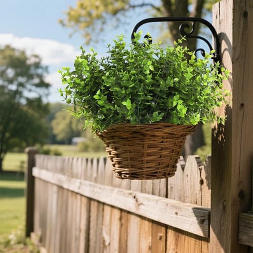 RECUTMS Artificial Boxwood Stems Fake Eucalyptus Plants UV Resistant 12Pcs - Image 3
