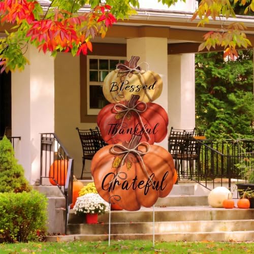Geetery 3 Pcs 31 Inch Fall Outdoor Decorations Yard Sign, Bright Color - Image 6