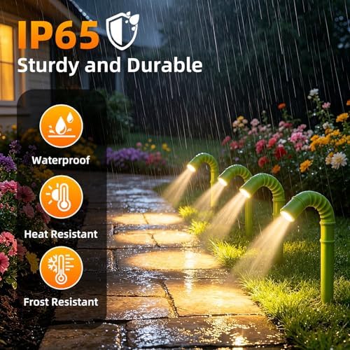 Solar Garden Lights, Solar Pathway Lights Outdoor 4 Pack - Image 6