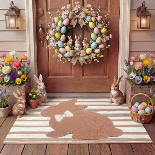Tinideya 2 23.6 X 35.4 Inches Rabbit Brown and White by Tinideya
