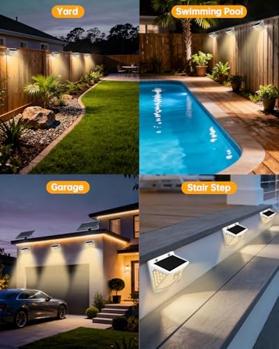 Aootek Solar Motion Sensor Lights Outdoor 120 LEDs, White, 2 Pack - Image 7