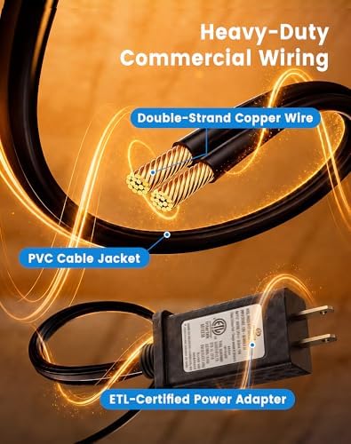160FT(150+10) Outdoor String Lights, 2FT Spacing 75 LED Edison Bulbs, Waterproof, Shatterproof, Dimmable, Warm White, 3 Modes, Timer, Plug in Hanging Backyard Lights for Outside, Patio - Image 7