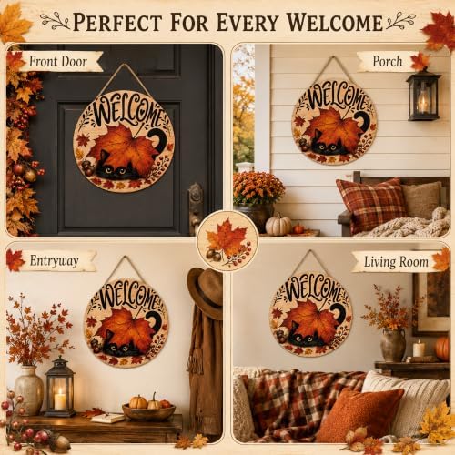 Fall Decor - Autumn Welcome Sign for Front Door | Thanksgiving Decorations - Image 6