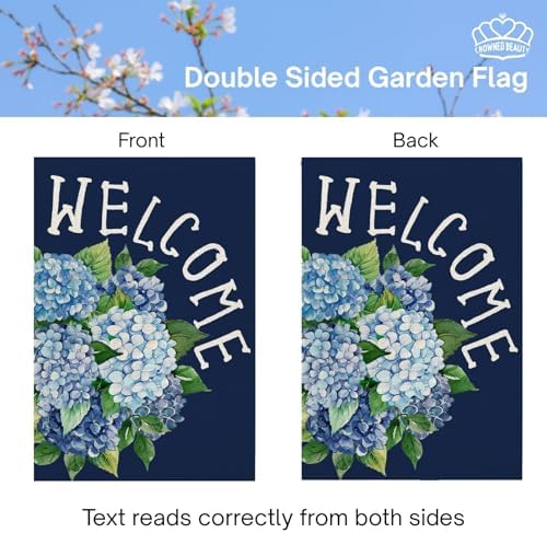 CROWNED BEAUTY Spring Floral Hydrangea Garden Flag for Outside 12x18 Inch - Image 5