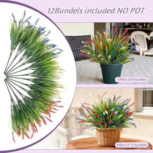 Ammyoo Artificial Fake Plants UV Resistant for Outdoor Decoration - Image 5