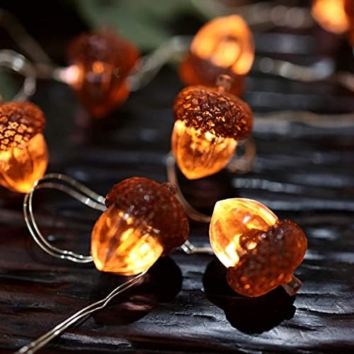 Decorative Fairy Acorn String Lights Thanksgiving Decoration Autumn Garland Cute Novelty Lights 30 LEDs 10 ft Battery Operated for Bedroom Wedding Birthday Harvest Decor - Image 4