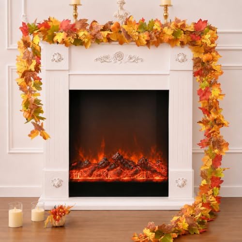 2 Pcs 6 FT Fall Garland for Mantle, Fall Decorations for Home - Image 4