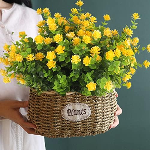 RECUTMS Outdoor Artificial Yellow Flowers UV Resistant,Spring Fall Decor - Image 3