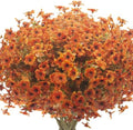 Grunyia 16 Bundles Artificial Fall Flowers for Outdoors Fake Plants UV Resistant Plastic Plants Shrubs Bushes for Home Fall Front Door Porch Garden Autumn Decor (Fall Red) by Grunyia