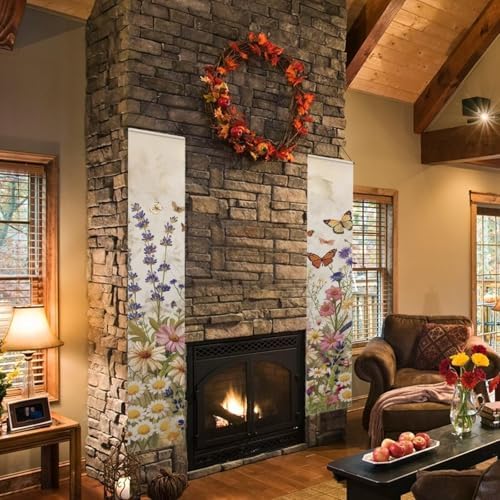 Butterfly Front Door Hanging Banner Wildflower Summer Porch Sign Hanging Flag Porch Sign for Front Door Outdoor Seasonal Holiday Wedding Yard Decor Farmhouse Indoor Wall Backdrop - Image 5