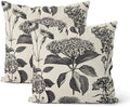 Black Pillow Covers 20x20 Inch 2 Pcs Boho Vintage Floral Decor Throw Pillows Hydrangea Flower Seasonal Outdoor Farmhouse Neutral Accent Decoration Pillowcase Linen Cushion Cover for Couch by DAFENA