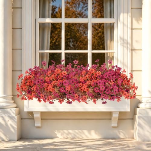 Artificial Fake Fall Flowers Mums Plants for Outdoors Outside Decoration - Image 3
