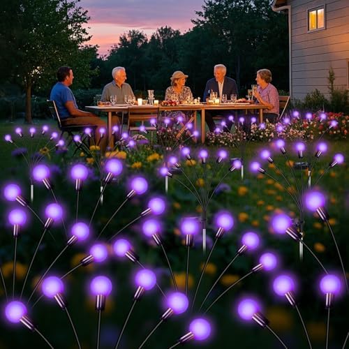 NBQQ Solar Lights Outdoor Waterproof 2 Pack of 12 LEDs Unique Gifts Women - Image 2
