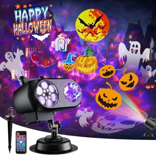 Brighter Halloween Projector Lights, 2026 Upgraded Halloween Decorations Holiday Projector Display 8 Patterns at A Time (Ocean Wave & Patterns), 8 Holiday Themes Christmas’ Day Decor Light by Unknown