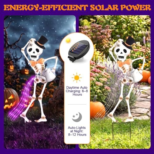 Lewondr 35" Skeleton Halloween Decorations Outdoor - Image 2