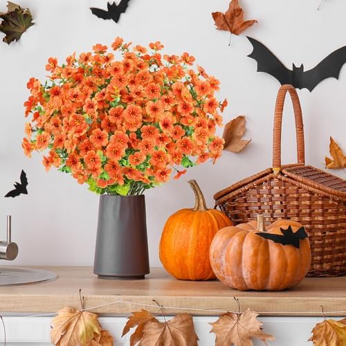 AGIRL Artificial Fall Flowers Fake Mums Outdoor,Faux Plant Porch Decor Home - Image 6