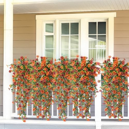 INQCMY Artificial Fall Fake Flowers for Outdoor Fall Decoration - Image 4