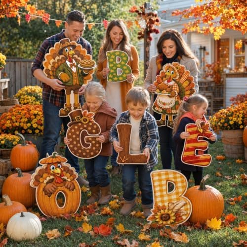 10Pcs Thanksgiving Yard Signs Stakes for Turkey Fall Outdoor Decorations - Image 6