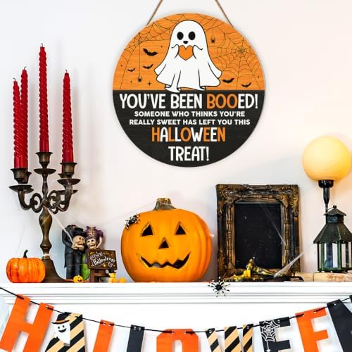 Halloween Ghost Door Decor You’ve Been Booed Sign Home Wall Decor - Image 4